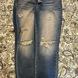 BKE Gabby High Rise Ankle Skinny Jeans - Blue